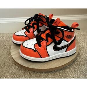 Nike Air Jordan 1 Mid Turf Orange Toddler Sneaker sz 6C